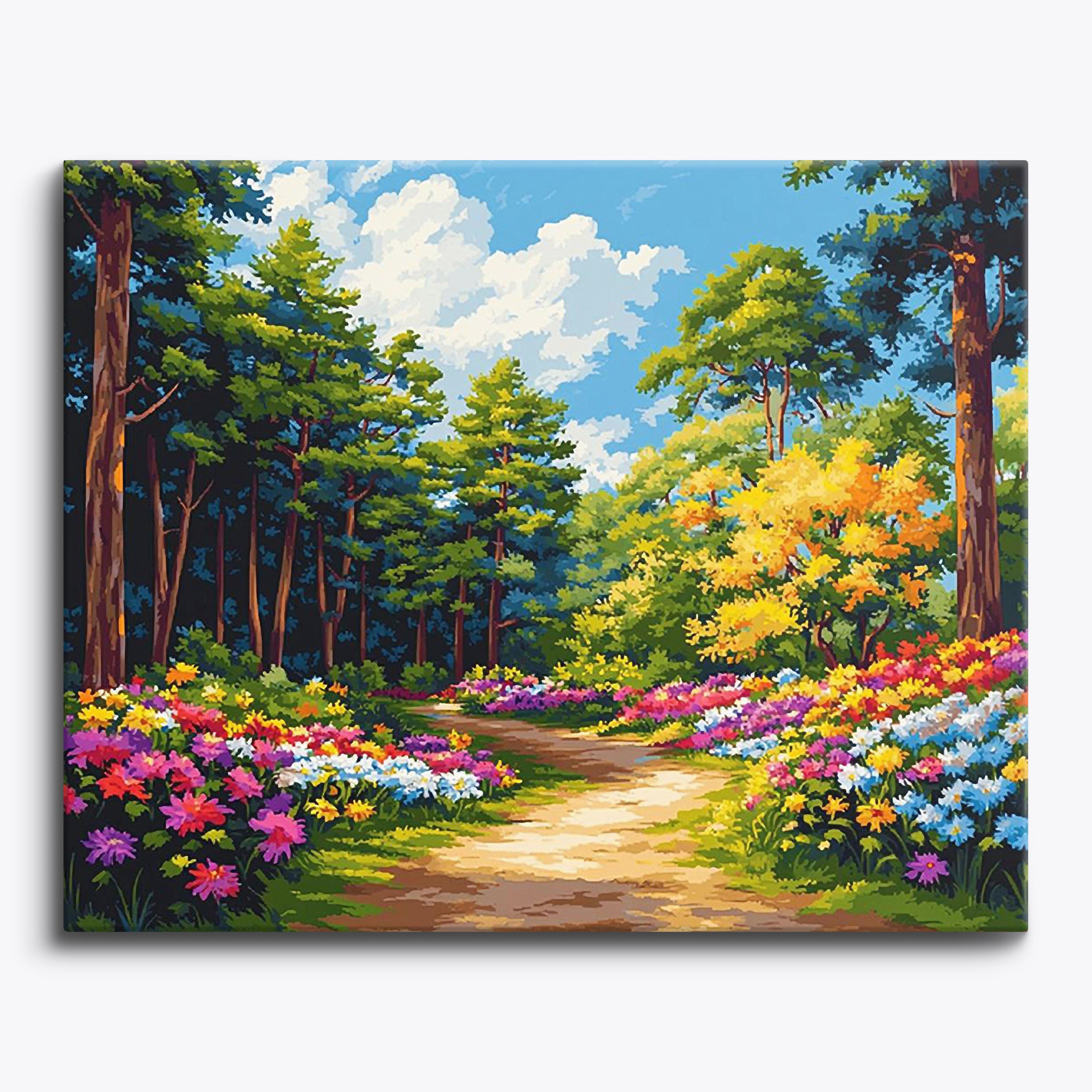 Blooming Path No Frame / Regular (15.75"x19.7"/40x50cm) / 24 colors