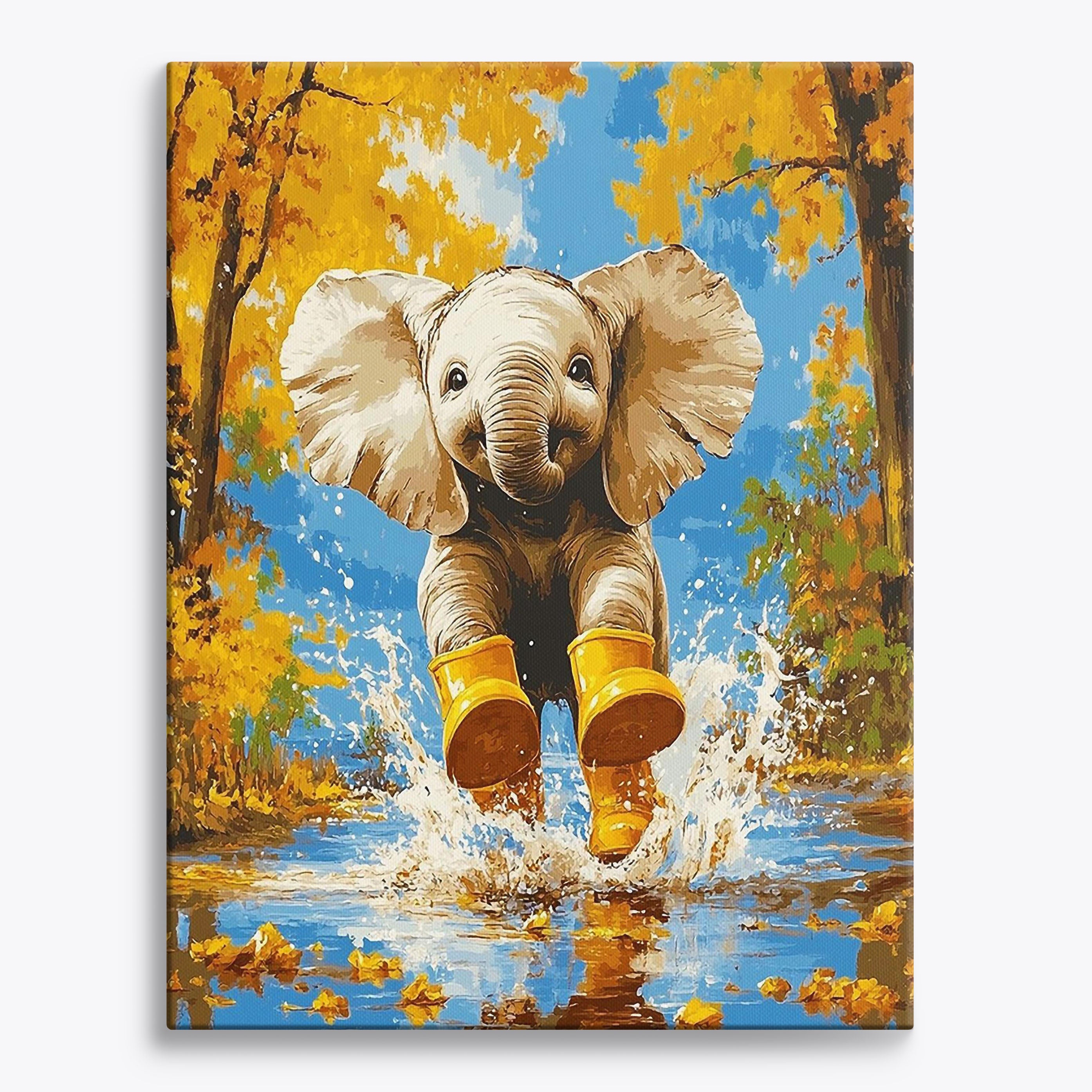 Elephant Joy No Frame / Regular (19.7"x15.75"/50x40cm) / 24 colors