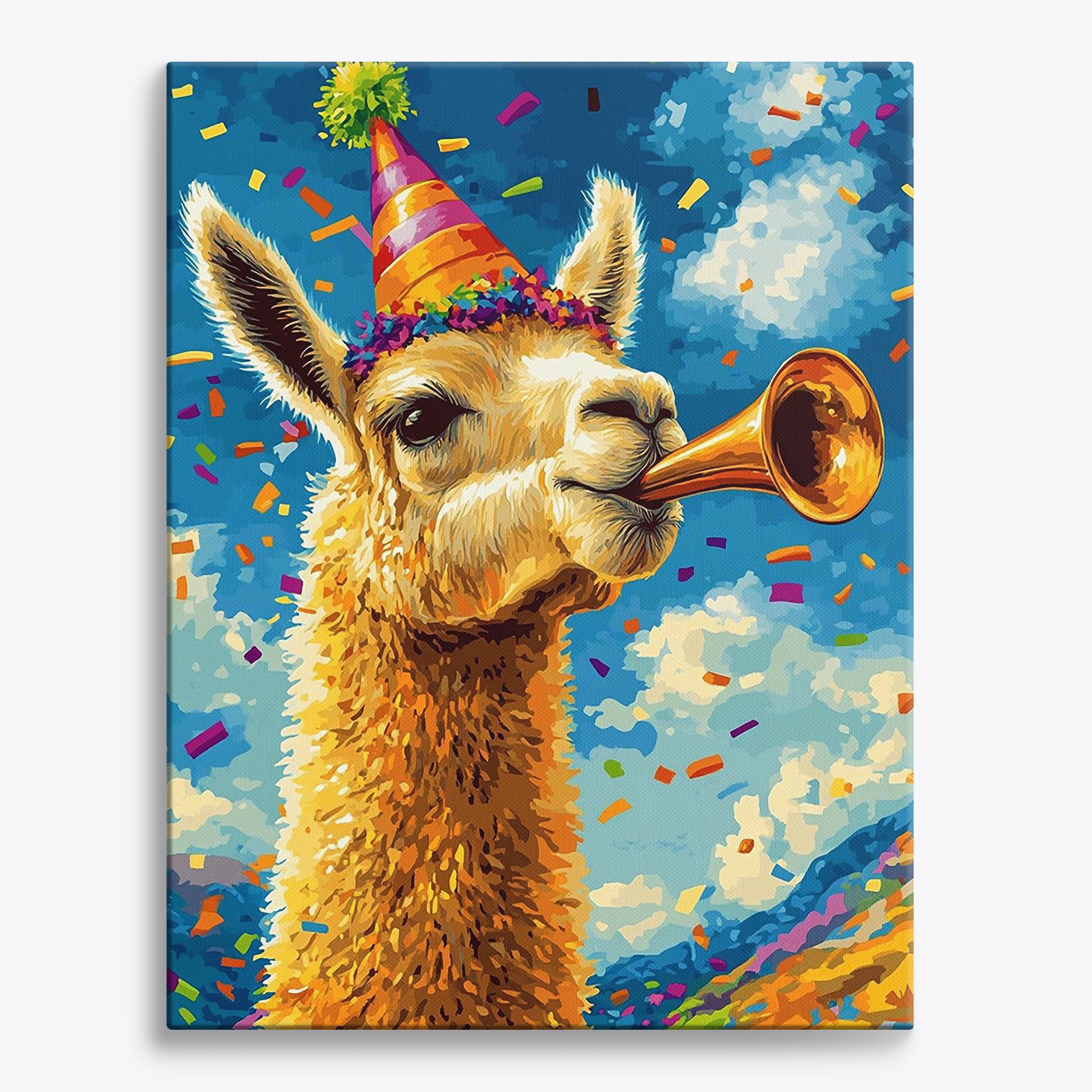 Llama Fiesta No Frame / Regular (19.7"x15.75"/50x40cm) / 24 colors