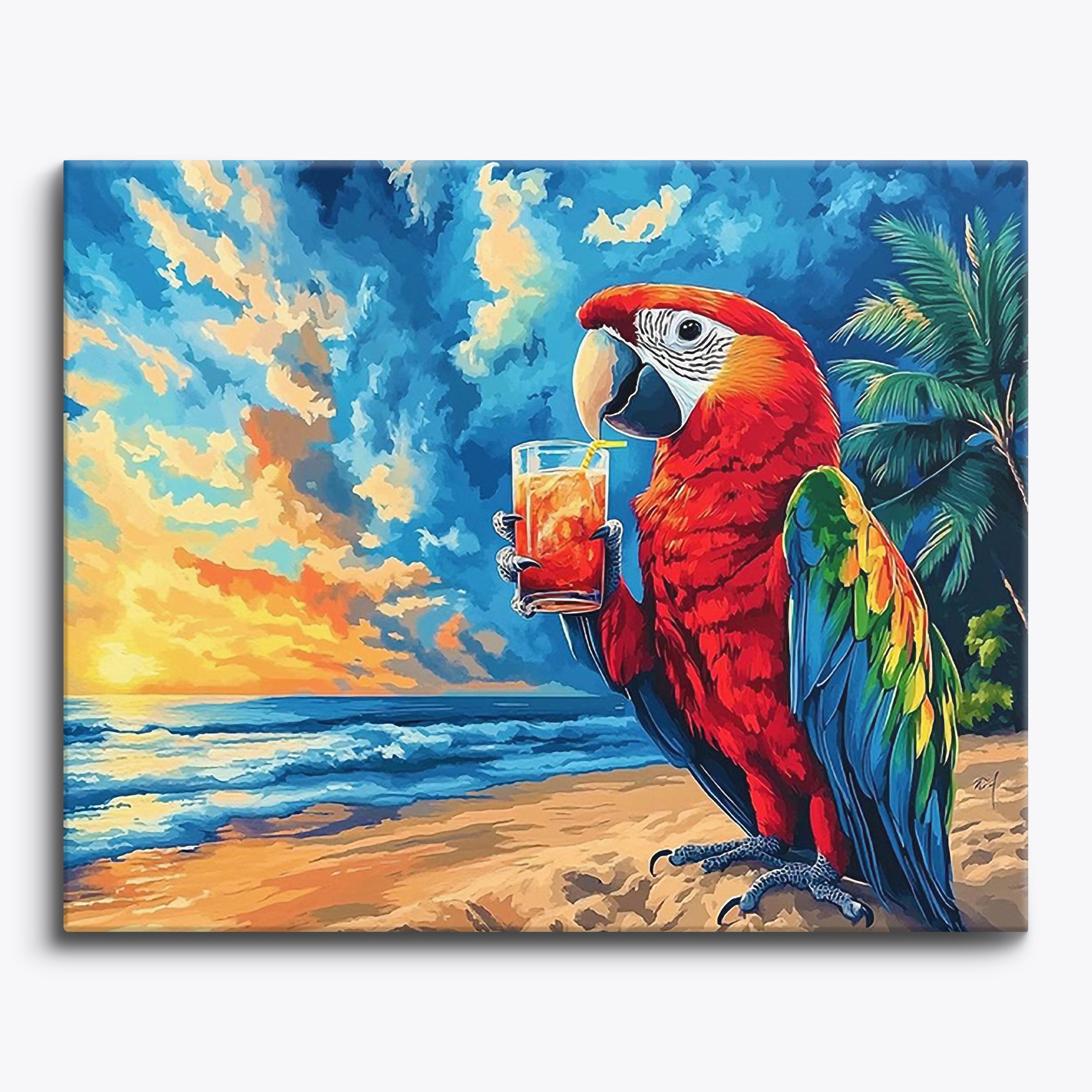 Shady Parrot No Frame / Regular (15.75"x19.7"/40x50cm) / 24 colors