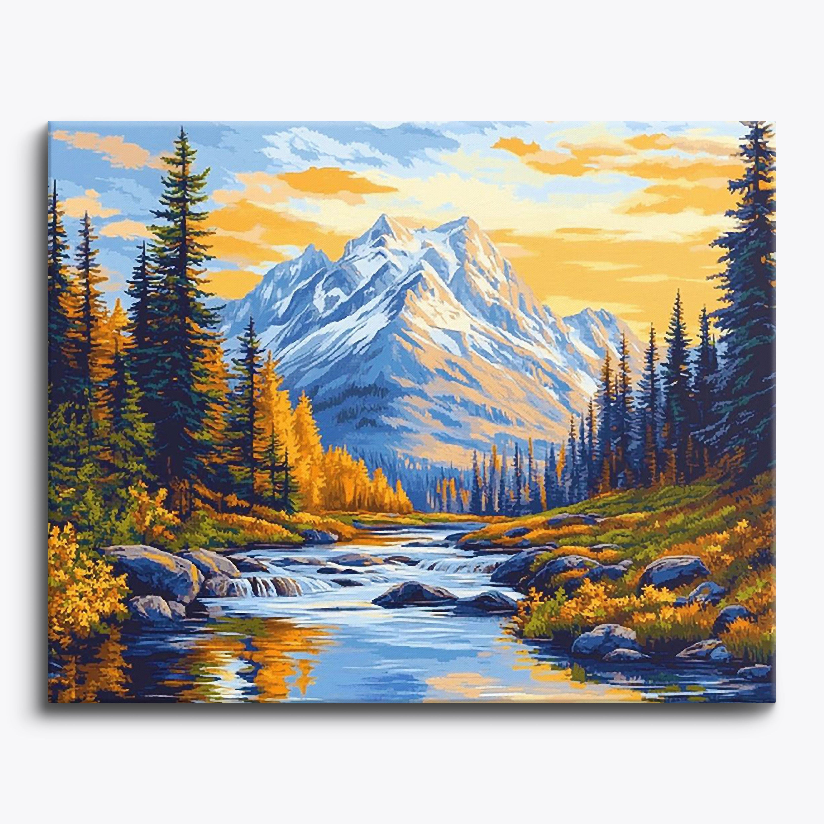 Snowy River Vista No Frame / Regular (15.75"x19.7"/40x50cm) / 24 colors