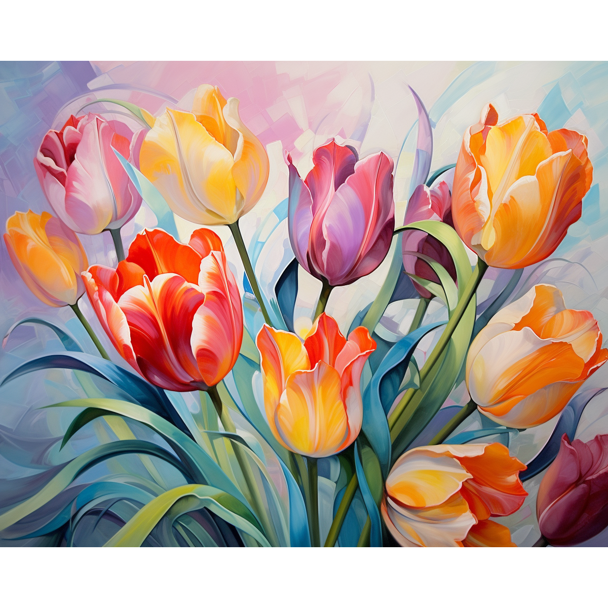 Bouquet di tulipani colorati