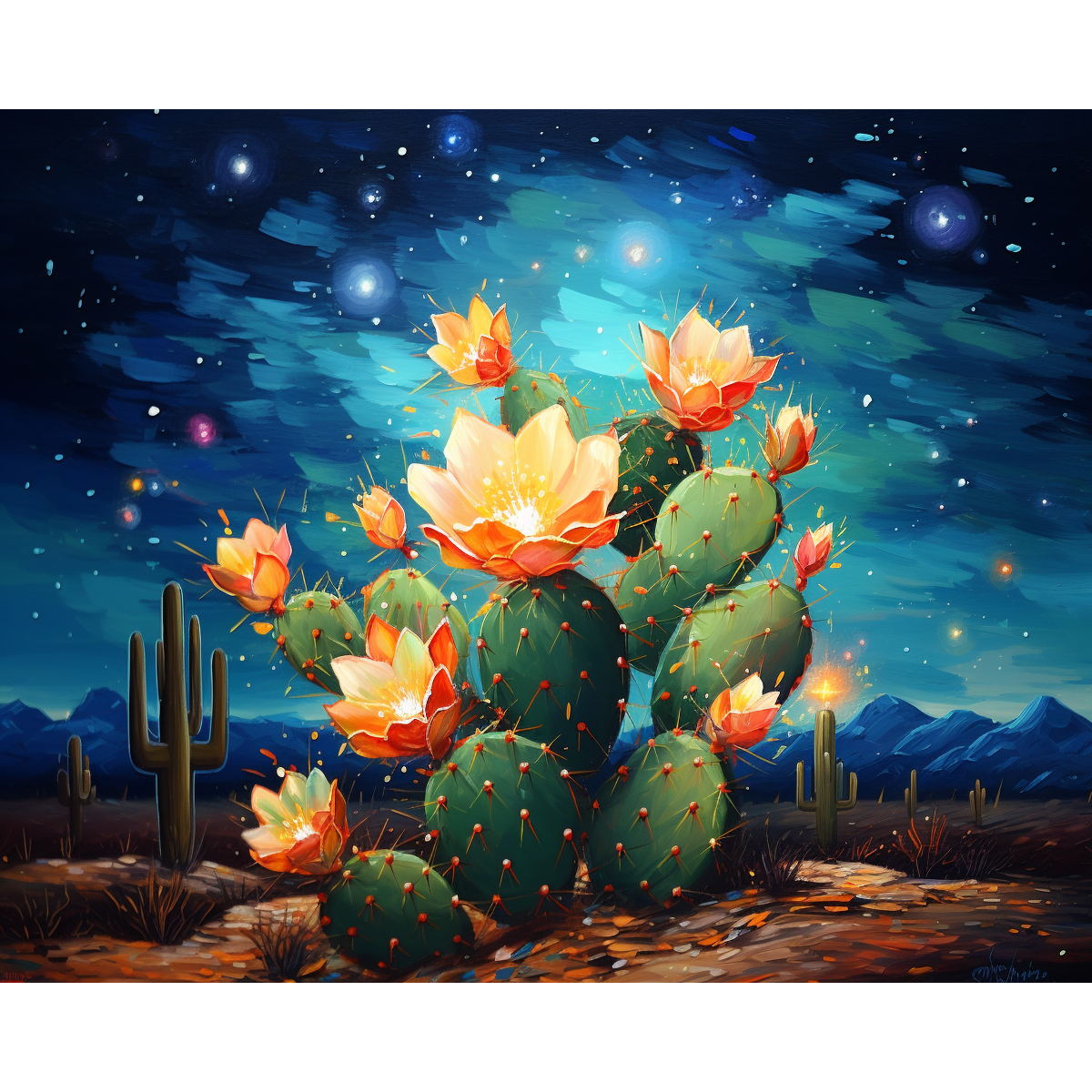 Fioritura del cactus stellato